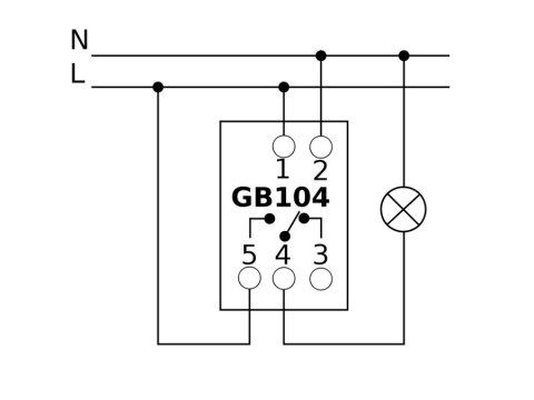 GB104 Włącznik czasowy - timer cyfrowy na szynę DIN GreenBlue