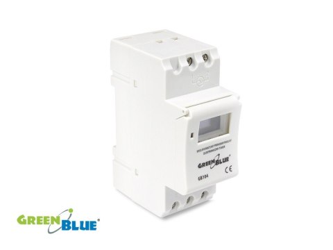 GB104 Włącznik czasowy - timer cyfrowy na szynę DIN GreenBlue
