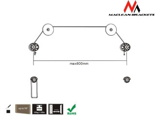 MC-557 25768 Uchwyt wieszak do telewizora LED 32-70 cali