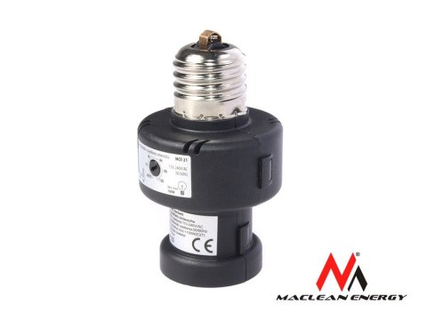 Oprawa żarówki E27 Maclean, 100W, z czujnikiem zmierzchu, timer, MCE21B