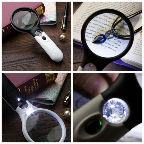 AG583 Lupa powiększająca 3/45x led