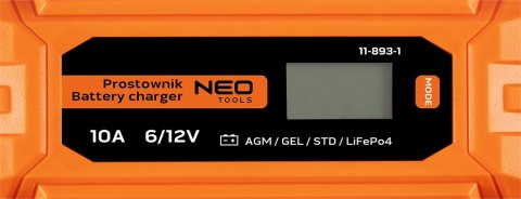Prostownik automatyczny 10A/160W, 3-200Ah, do akumulatorów kwasowych / AGM / GEL