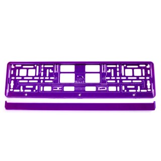 Ramka tablicy rejestracyjnej metalizowana fioletowa amio-03172