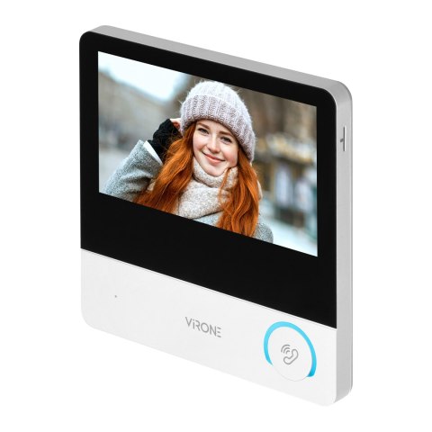 CETI Full HD, zestaw wideodomofonowy jednorodzinny, 4-żyłowy, 7", ekran dotykowy, Full HD, RFID