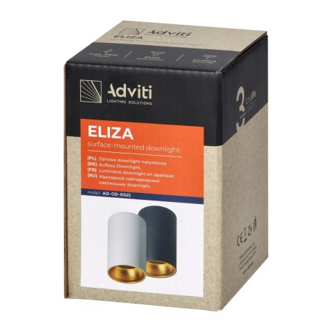 ELIZA, oprawa typu downlight, GU10, IP20, aluminiowa, biało-złota