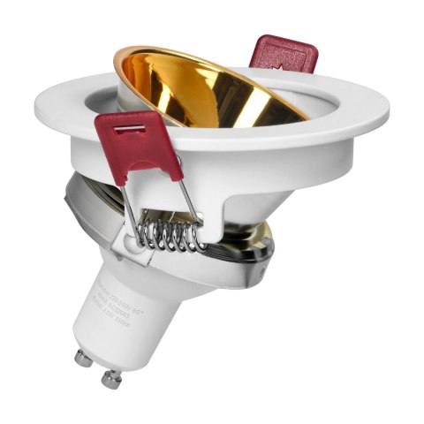 FONDI RC ramka dekoracyjna oprawy punktowej, MR16/GU10 max. 50W, okrągła, stała, aluminiowa, biało-złota
