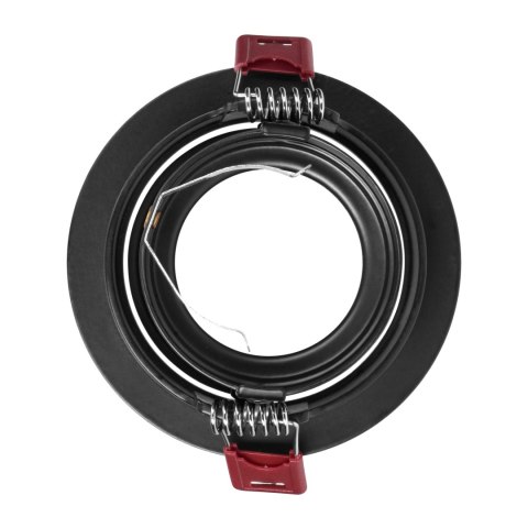 FONDI RC ramka dekoracyjna oprawy punktowej, MR16/GU10 max. 50W, okrągła, stała, aluminiowa, czarna