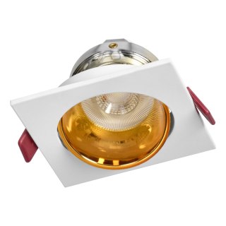 FONDI SC ramka dekoracyjna oprawy punktowej, MR16/GU10 max. 50W, kwadrat, stała, aluminiowa, biało-złota
