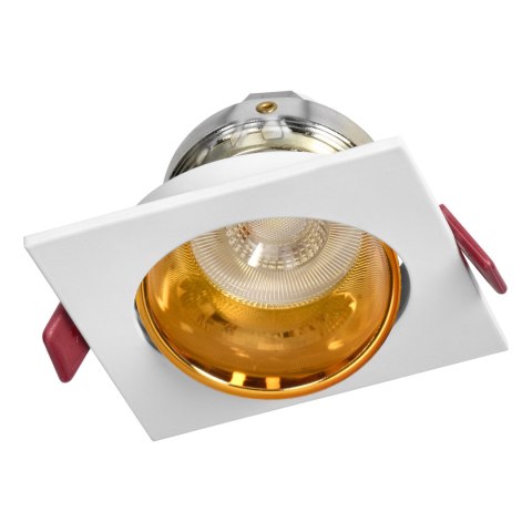 FONDI SC ramka dekoracyjna oprawy punktowej, MR16/GU10 max. 50W, kwadrat, stała, aluminiowa, biało-złota