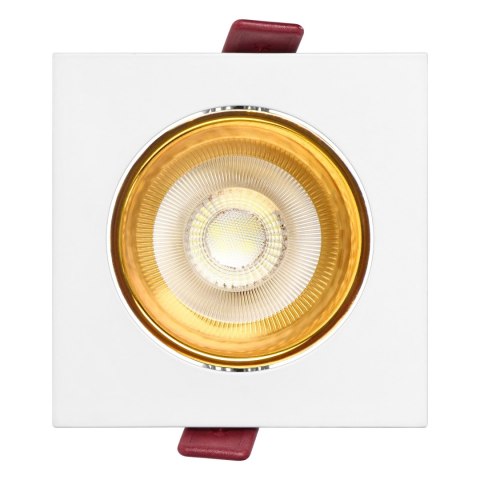 FONDI SC ramka dekoracyjna oprawy punktowej, MR16/GU10 max. 50W, kwadrat, stała, aluminiowa, biało-złota