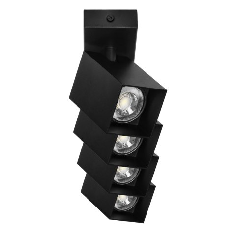 KUBAR SP 4, oprawa ścienno-sufitowa, 4xGU10, IP20, czarna