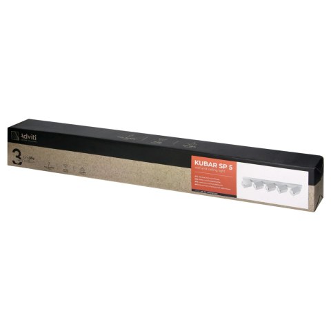 KUBAR SP 5, oprawa ścienno-sufitowa, 5xGU10, IP20, biała