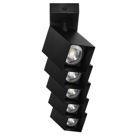 KUBAR SP 5, oprawa ścienno-sufitowa, 5xGU10, IP20, czarna