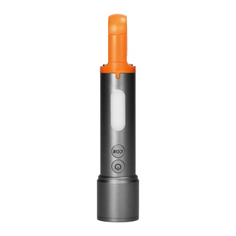 Latarka LED SMD 10W + COB 2W, 350lm, 1200 mAh, funkcja zoom, kolorowe nakładki