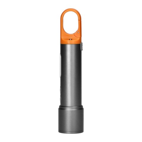 Latarka LED SMD 10W + COB 2W, 350lm, 1200 mAh, funkcja zoom, kolorowe nakładki