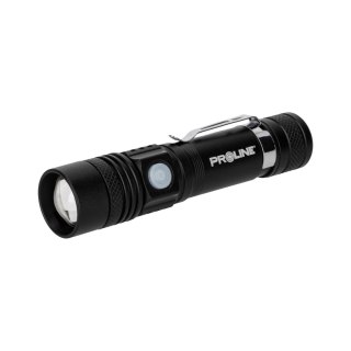 Latarka alu. usb-c, 300 lm, zoom, 3 tryby świecenia, proline