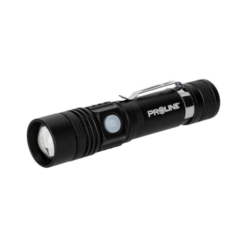 Latarka alu. usb-c, 300 lm, zoom, 3 tryby świecenia, proline
