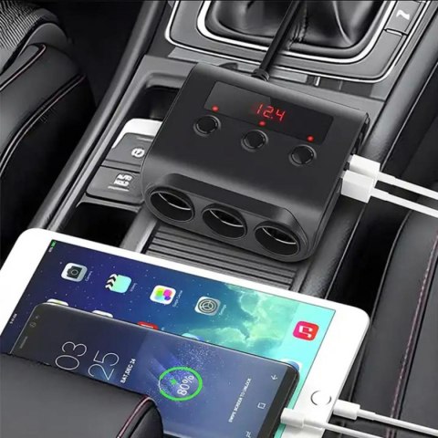 PLS42 Rozdzielacz zapalniczki + 4xusb