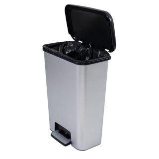 Kosz na śmieci z pedałem Compatta 50L inox