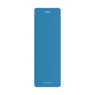 Mata gimnastyczna do ćwiczeń joga, pilates, fitness, 183x61cm, grubość 1.5cm, materiał NBR, niebieska, REBEL ACTIVE