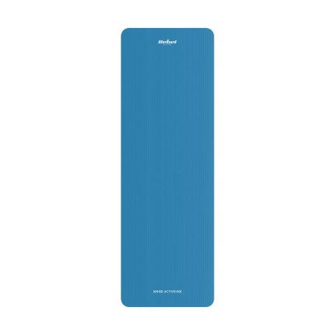 Mata gimnastyczna do ćwiczeń joga, pilates, fitness, 183x61cm, grubość 1.5cm, materiał NBR, niebieska, REBEL ACTIVE