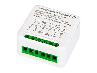 72-085# Inteligentny włącznik dopuszkowy sterowany wifi dwukanałowy tuya`