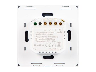 72-088# Inteligentny włącznik światła dwukanałowy szklany wifi tuya