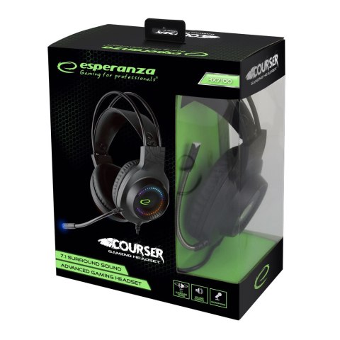 EGH7100 Esperanza słuchawki z mikrofonem gaming 7.1 courser