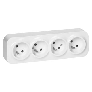 Gniazdo poczwórne ToDo 2P+Z IP20, 16A, 230V AC, biały