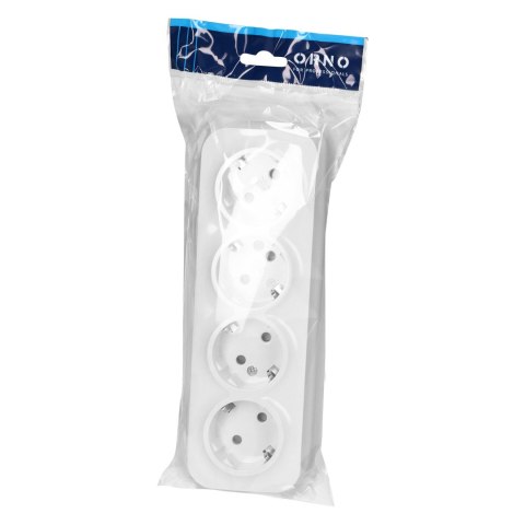 Gniazdo poczwórne ToDo 2P+Z Schuko IP20, 16A, 230V AC, biały