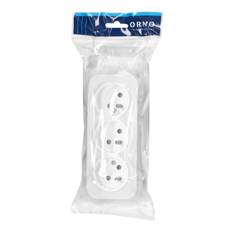 Gniazdo potrójne ToDo 2P+Z IP20, 16A, 230V AC, biały