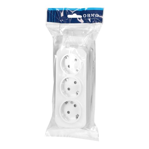 Gniazdo potrójne ToDo 2P+Z Schuko IP20, 16A, 230V AC, biały