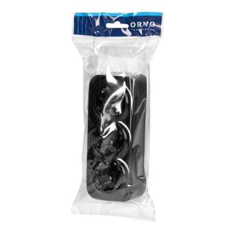 Gniazdo potrójne ToDo 2P+Z Schuko IP20, 16A, 230V AC, czarny