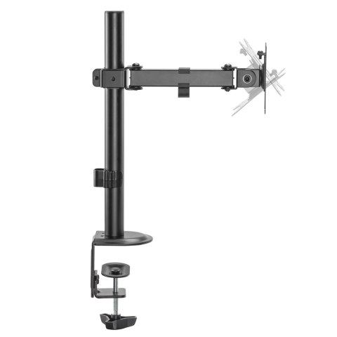 Uchwyt biurkowy do monitora LCD Maclean, pojedyncze ramię, VESA 75x75 oraz 100x100, 17-32", 9kg, MC-572N