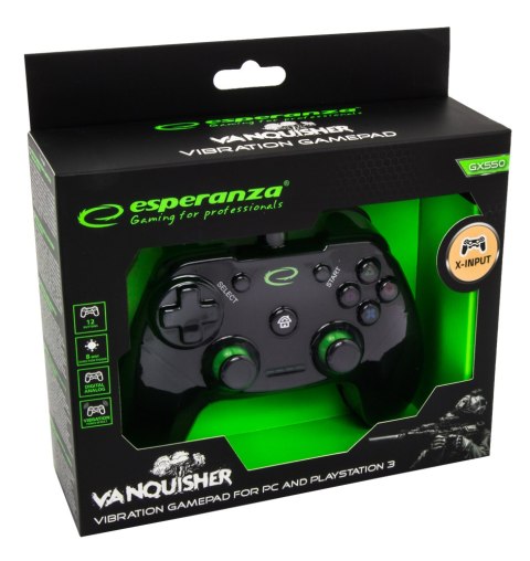 EGG110K Esperanza gamepad pc/ps3 usb vanquisher