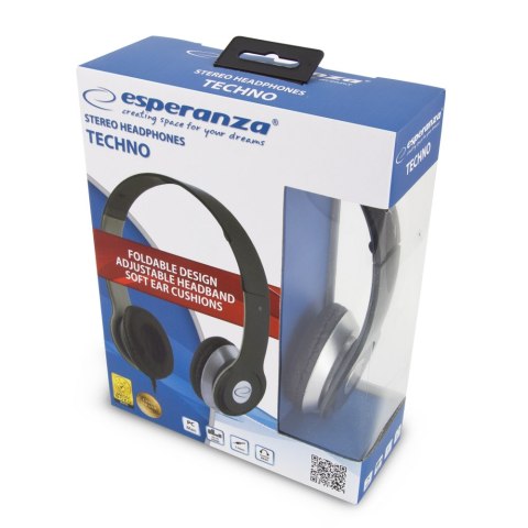 EH145K Esperanza słuchawki audio techno czarne