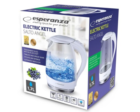 EKK011W Esperanza czajnik elektryczny szklany salto angel 1.7 l biały