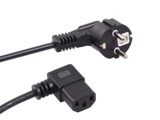 Kabel zasilający Maclean, kątowy, 3 pin, wtyk EU, 3m, MCTV-803