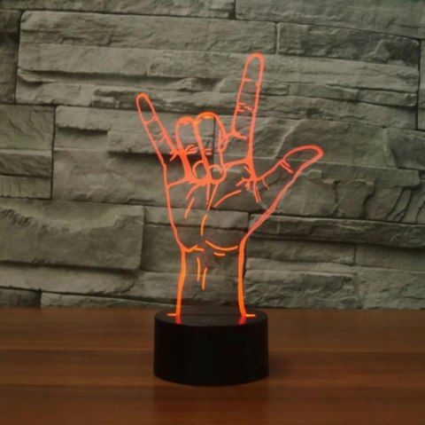 ZD98I Lampka nocna ręka 3d led