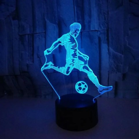 ZD98K Lampka nocna piłkarz 3d led