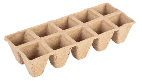 Rozsadniki torfowe małe (2x5 otworów) 22 x 8.5 x 5.5 cm,10 sztuk
