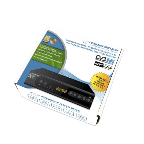 EV106R Esperanza tuner/dekoder cyfrowy dvb-t2 h.265/hevc ev106r