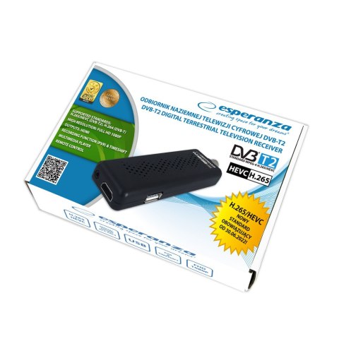 EV109R Esperanza tuner/dekoder cyfrowy dvb-t2 h.265/hevc ev109r
