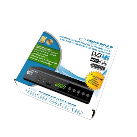 EV111P Esperanza tuner/dekoder cyfrowy dvb-t2 h.265/hevc ev111p