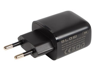 76-019# Ładowarka sieciowa gniazdo usb + usb-c qc 20w"