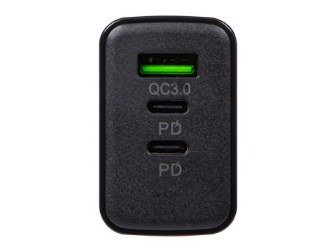 76-025# Ładowarka sieciowa gniazdo usb + usb-cx2 qc+pd 40w