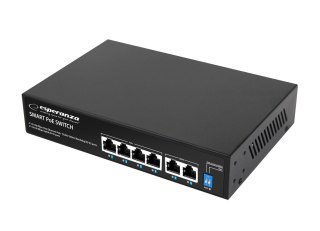 ENS105 Esperanza switch 6-portowy poe 10/100 60w spinner