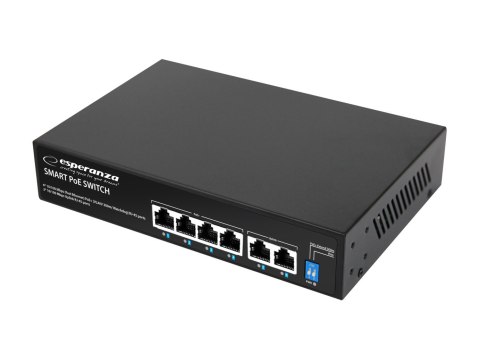 ENS105 Esperanza switch 6-portowy poe 10/100 60w spinner