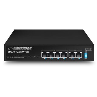 ENS107 Esperanza switch 6-portowy poe 10/100/1000 65w goliath