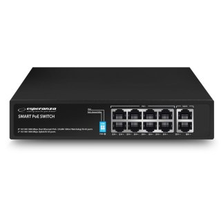 ENS108 Esperanza switch 10-portowy poe 10/100/1000 120w matrix
